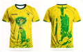 Kids Men's Brazil Soccer Jersey Style Short Sleeve T-Shirts Christ Statue Flag Number 10 Print Casual Football Fan Tops